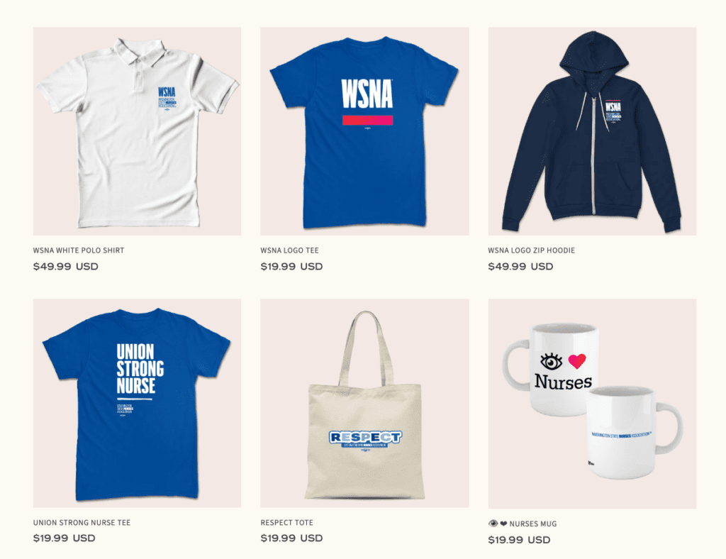 online shop for union members of WSNA